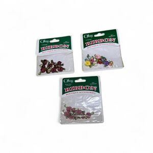 3 Packs Offray Ribbon Flower Roses Embellishments